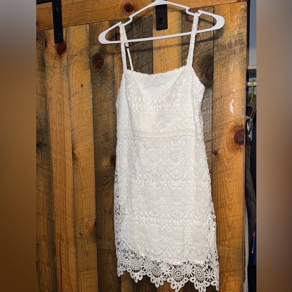 Hollister White Lace Mini Dress